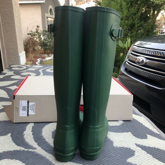 NWT Hunter women’s original tall green rain boots size 9 - Picture 3 of 6